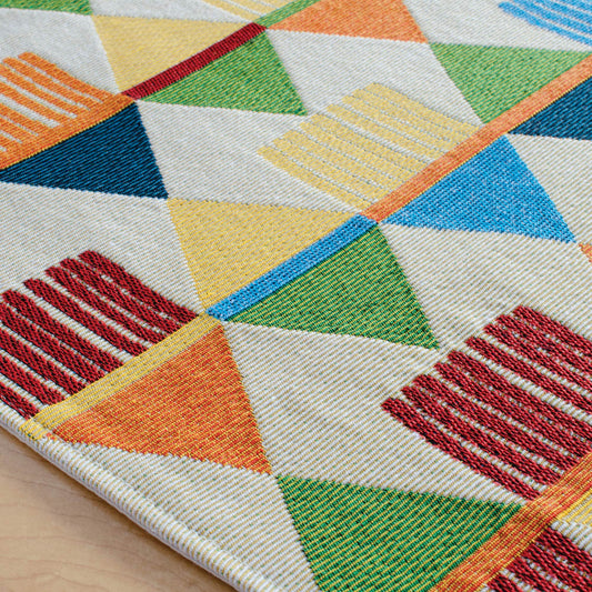 U7235 Vivid Primary Decorative Runner Texture Detail