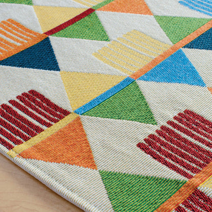 U7235 Vivid Primary Decorative Runner Texture Detail