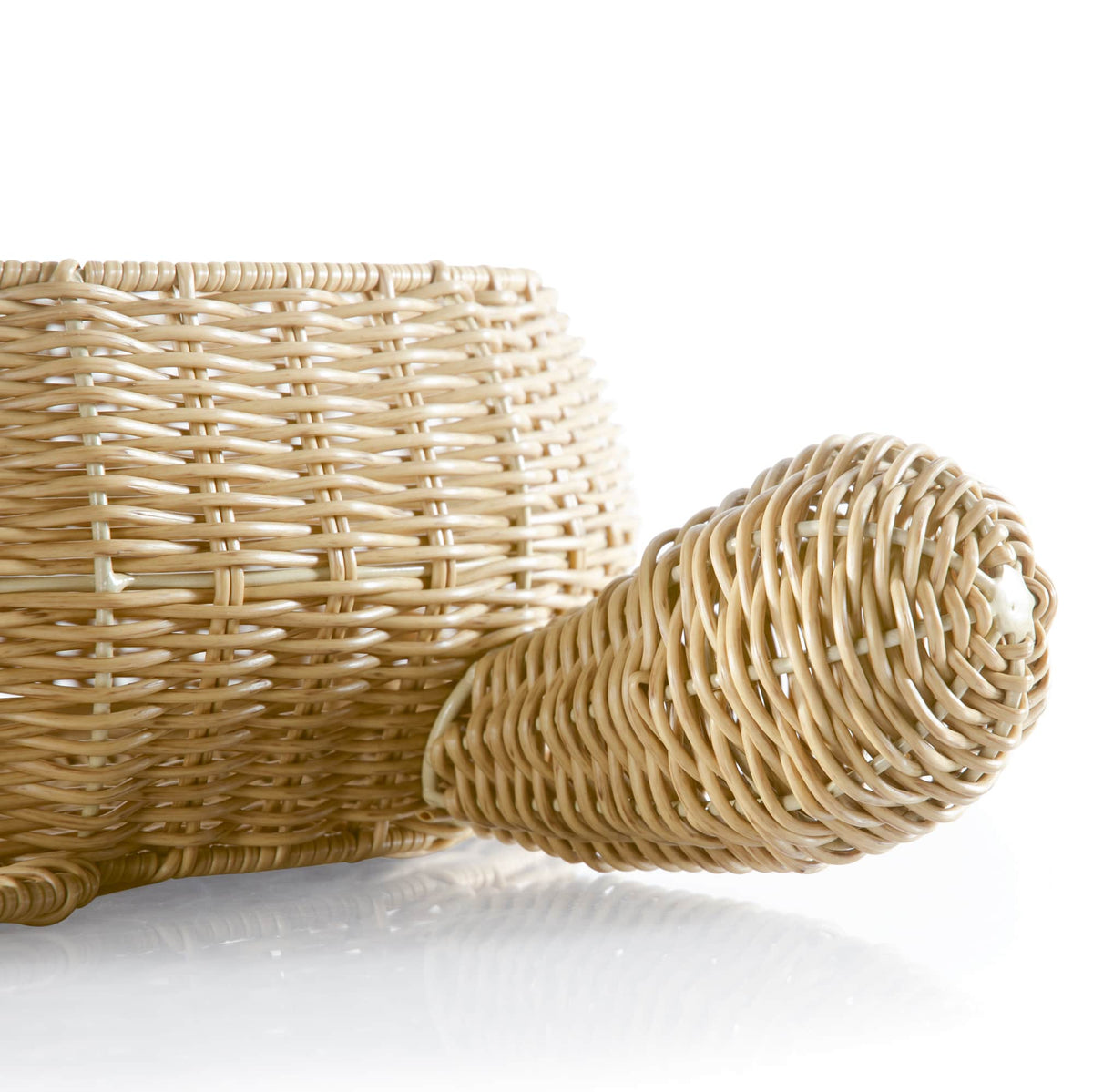 U6234 Sea Turtle Floor Wicker Basket Silo Detail 1