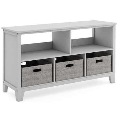 G76904 Martha Stewart Living and Learning Kids' Low Bookcase Gray Quarter | Gray