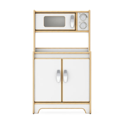 G80434 EdQ Kitchen Microwave and Cupboard White Silo 2 Front | White