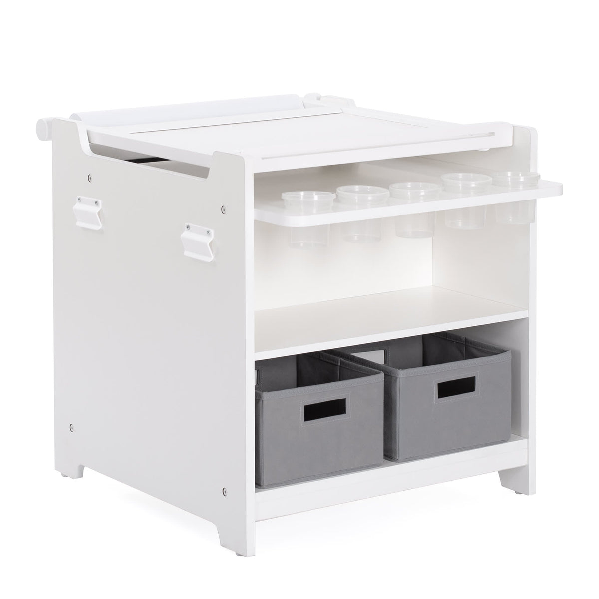 G51090 Desk to Easel Art Cart White Silo 2 Config 2A | White