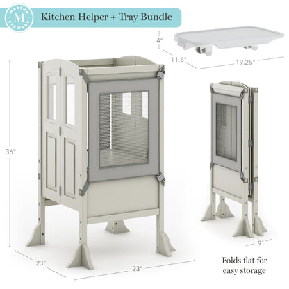 G97553-MS Kitchen Helper Tray Bundle Taupe1 | Taupe