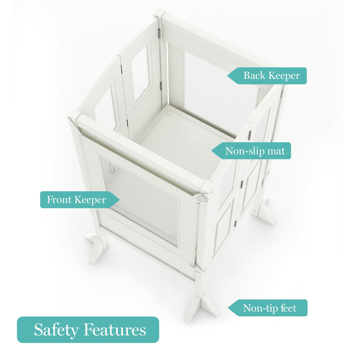 G97500 Martha Stewart Kitchen Helper White Safety | Linen White