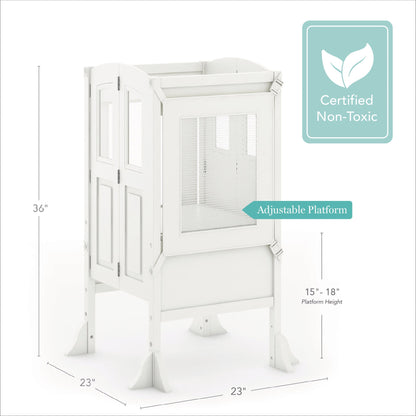 G97500 Martha Stewart Kitchen Helper White Dimensions | Linen White