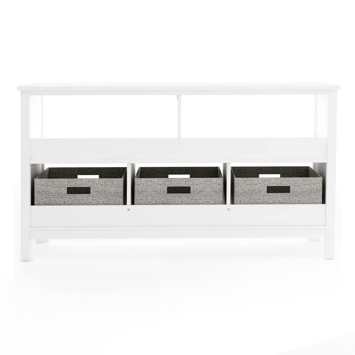 G76804 Martha Stewart Living and Learning Kids' Low Bookcase White Back | Linen White