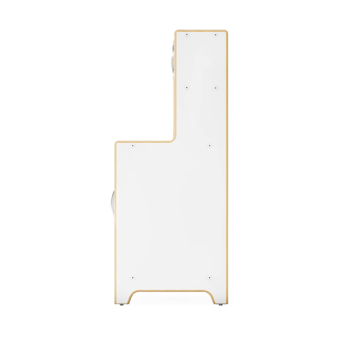 G80434 EdQ Kitchen Microwave and Cupboard White Silo 2 Side | White