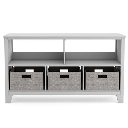 G76904 Martha Stewart Living and Learning Kids' Low Bookcase Gray Front | Gray