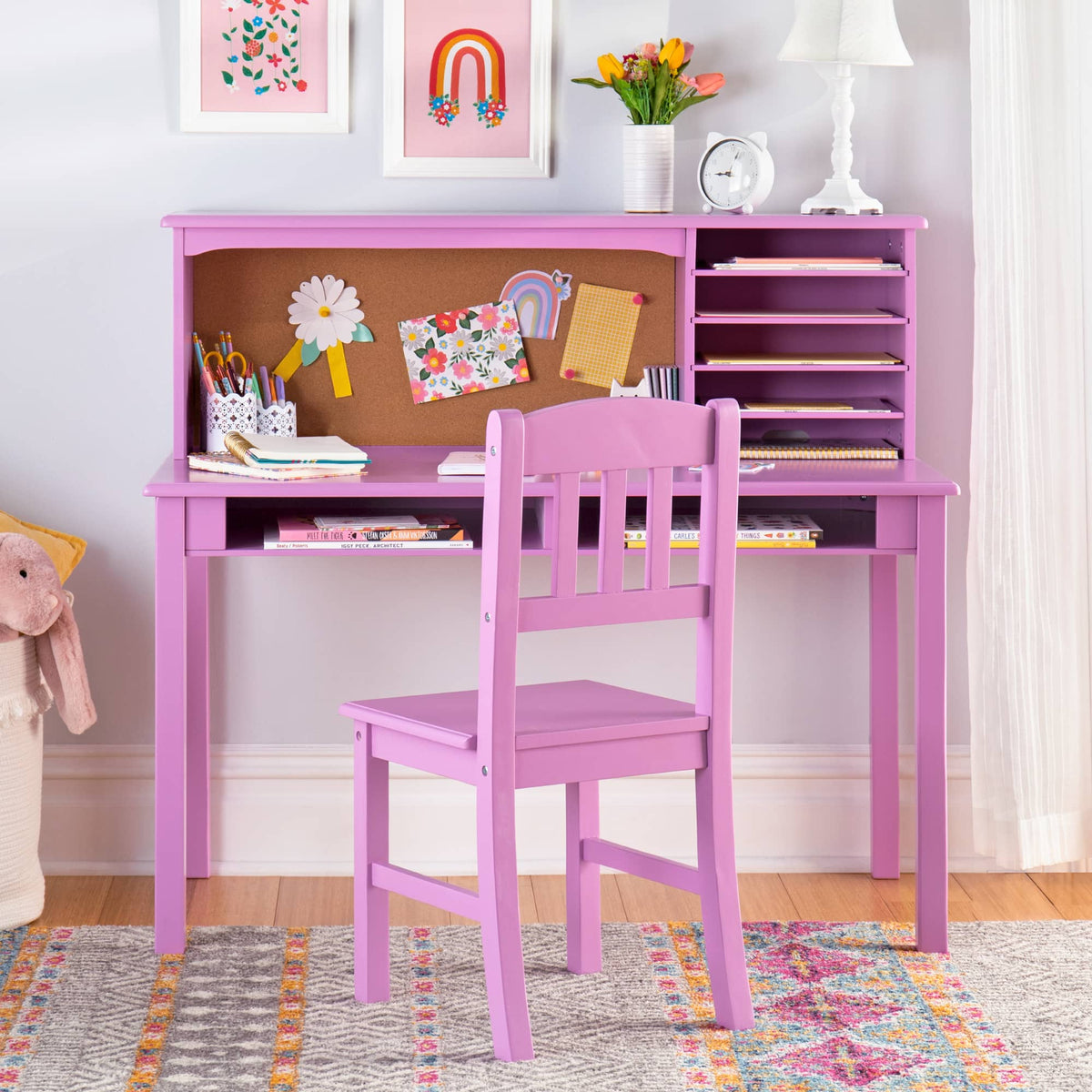 G27645 Media Desk and Chair Set Lavender Env 1 | Lavender