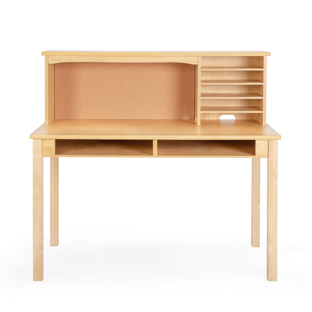 G27653 Media Desk Natural Silo 2 Desk Front | Natural